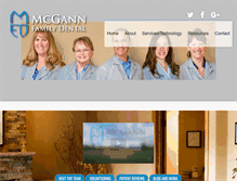Tablet Screenshot of mcgannfamilydental.com